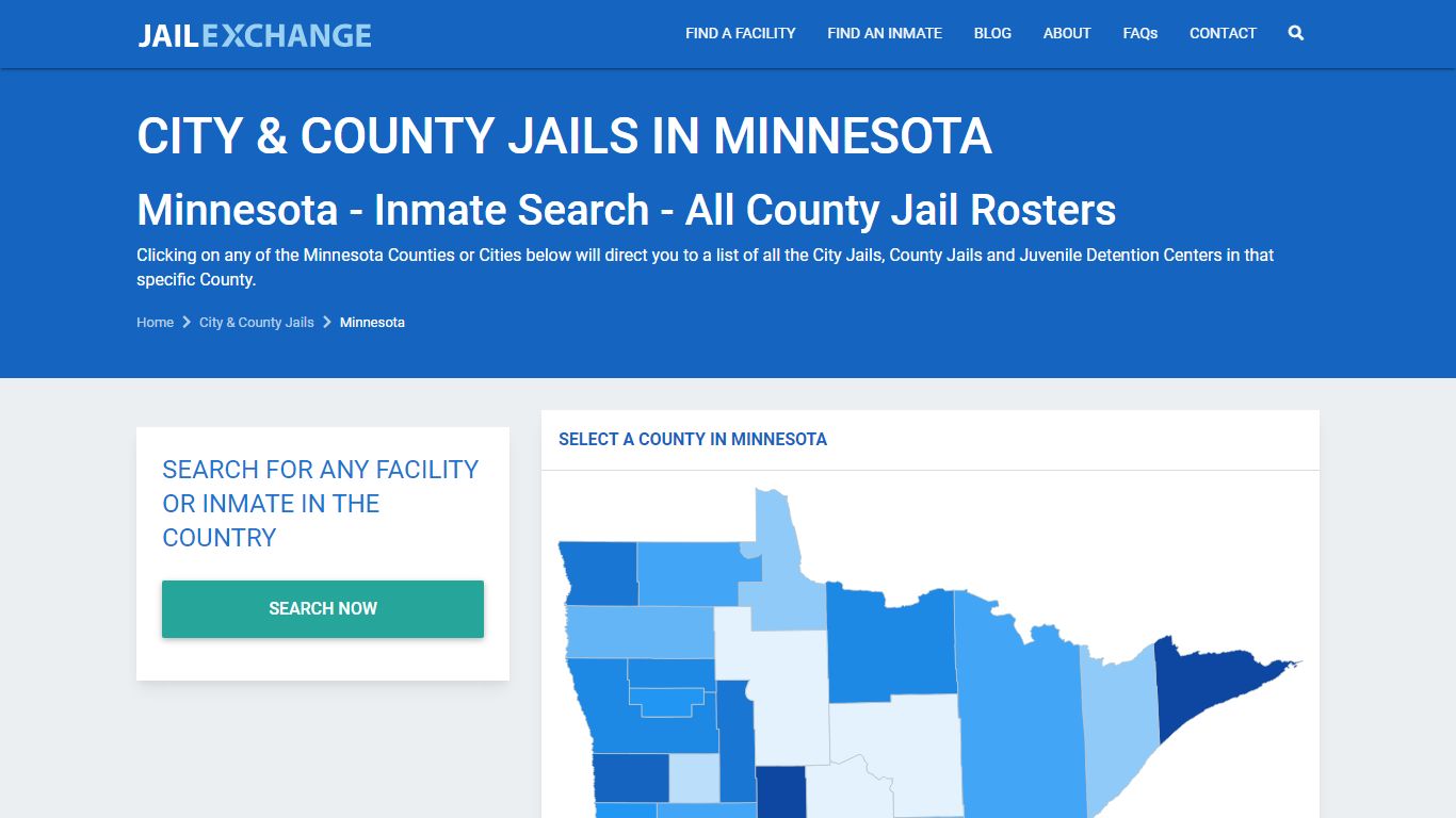 Minnesota - Inmate Search - All County Jail Rosters - JAIL EXCHANGE